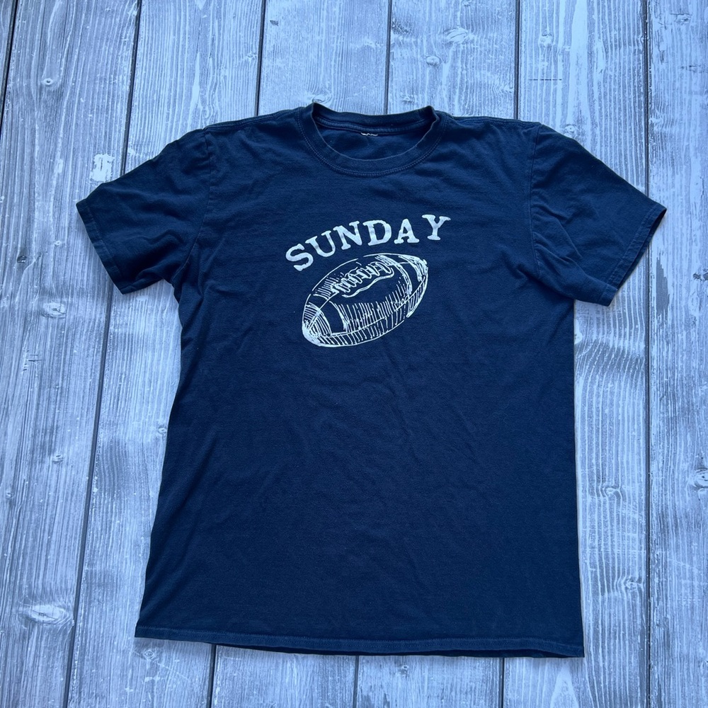 Sunday Funday Men's Navy Graphic football T-Shirt